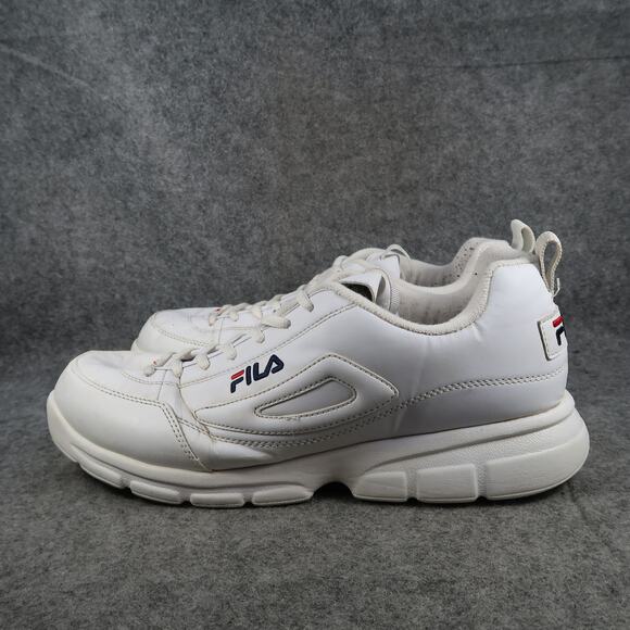 Fila Shoes Mens 13 Athletic Trainers Lightweight Sneaker White Lace Up Walking main image 12